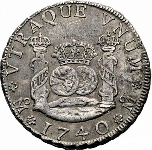4 Reales Reverse Image minted in SPAIN in 1740MF (1700-46  -  FELIPE V)  - The Coin Database