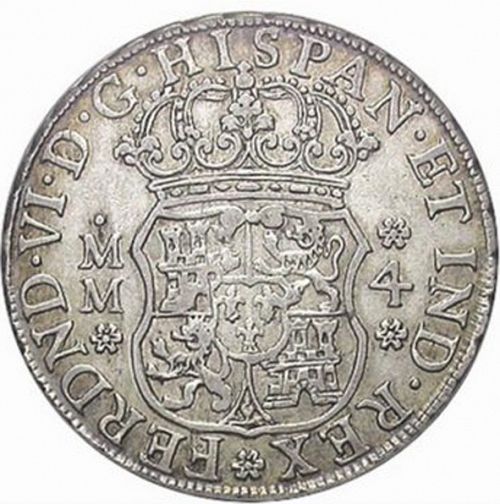 4 Reales Obverse Image minted in SPAIN in 1755MM (1746-59  -  FERNANDO VI)  - The Coin Database