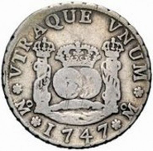 4 Reales Reverse Image minted in SPAIN in 1747MF (1746-59  -  FERNANDO VI)  - The Coin Database