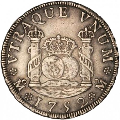 4 Reales Reverse Image minted in SPAIN in 1752MF (1746-59  -  FERNANDO VI)  - The Coin Database
