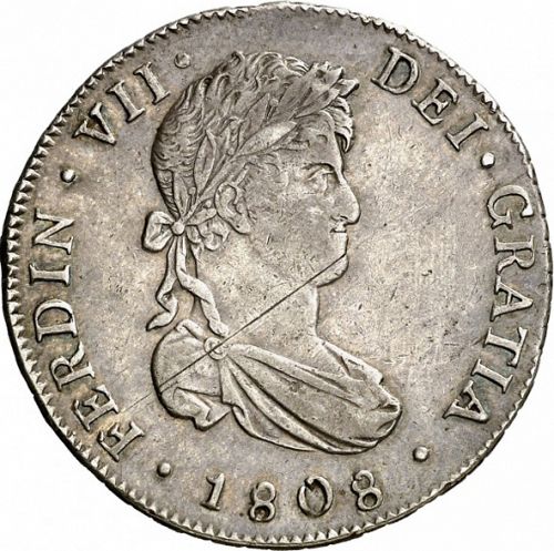 4 Reales Obverse Image minted in SPAIN in 1808M (1808-33  -  FERNANDO VII)  - The Coin Database