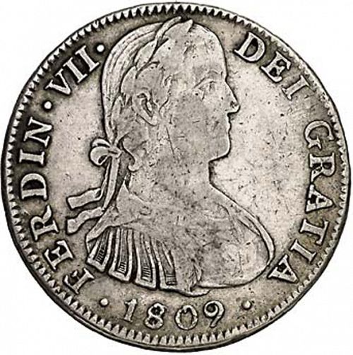 4 Reales Obverse Image minted in SPAIN in 1809HJ (1808-33  -  FERNANDO VII)  - The Coin Database