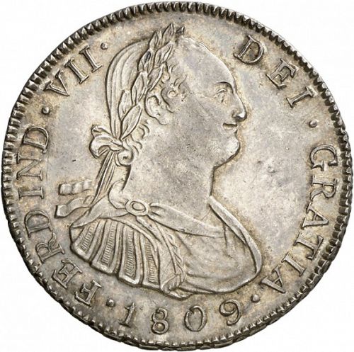 4 Reales Obverse Image minted in SPAIN in 1809M (1808-33  -  FERNANDO VII)  - The Coin Database