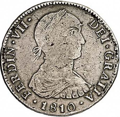 4 Reales Obverse Image minted in SPAIN in 1810JP (1808-33  -  FERNANDO VII)  - The Coin Database