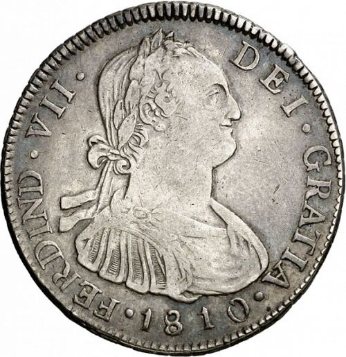 4 Reales Obverse Image minted in SPAIN in 1810M (1808-33  -  FERNANDO VII)  - The Coin Database