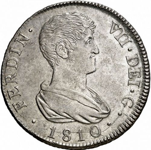 4 Reales Obverse Image minted in SPAIN in 1810SG (1808-33  -  FERNANDO VII)  - The Coin Database