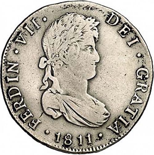 4 Reales Obverse Image minted in SPAIN in 1811M (1808-33  -  FERNANDO VII)  - The Coin Database