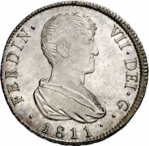 4 Reales Obverse Image minted in SPAIN in 1811SG (1808-33  -  FERNANDO VII)  - The Coin Database
