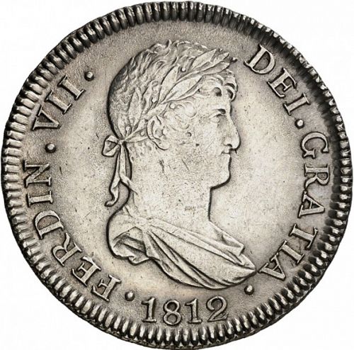 4 Reales Obverse Image minted in SPAIN in 1812CJ (1808-33  -  FERNANDO VII)  - The Coin Database