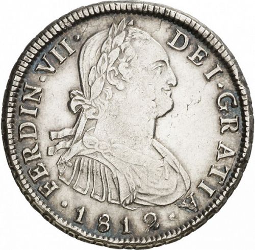 4 Reales Obverse Image minted in SPAIN in 1812FJ (1808-33  -  FERNANDO VII)  - The Coin Database