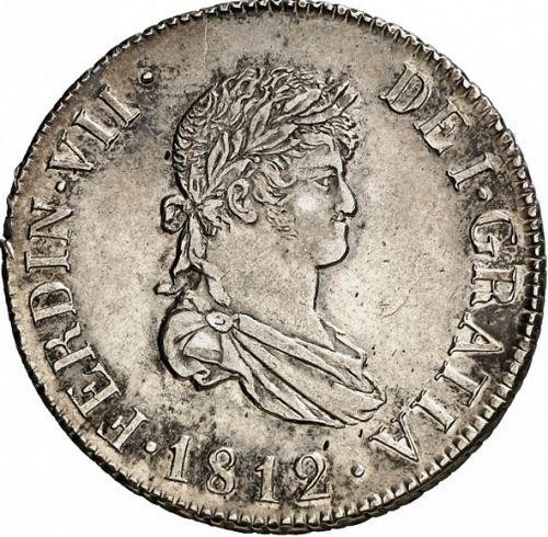 4 Reales Obverse Image minted in SPAIN in 1812SF (1808-33  -  FERNANDO VII)  - The Coin Database