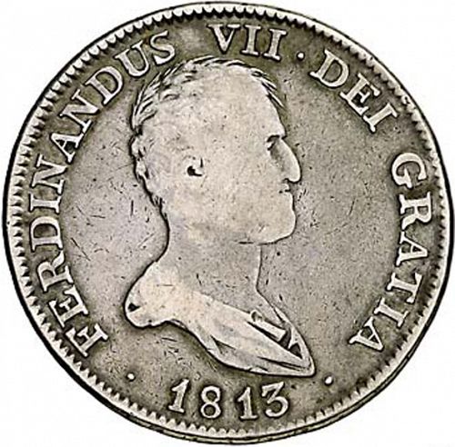 4 Reales Obverse Image minted in SPAIN in 1813GJ (1808-33  -  FERNANDO VII)  - The Coin Database