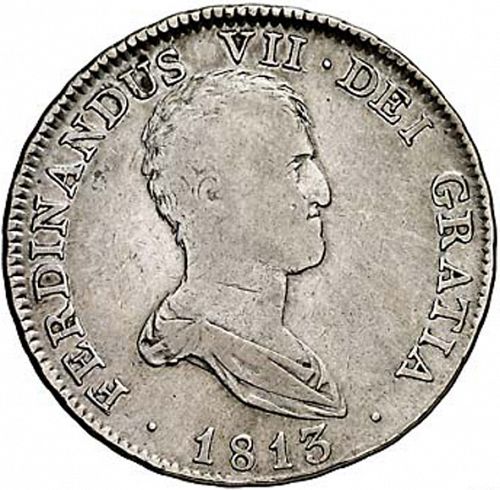 4 Reales Obverse Image minted in SPAIN in 1813IJ (1808-33  -  FERNANDO VII)  - The Coin Database