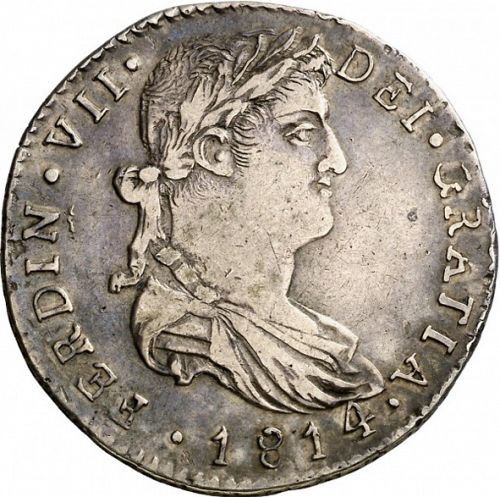 4 Reales Obverse Image minted in SPAIN in 1814MR (1808-33  -  FERNANDO VII)  - The Coin Database
