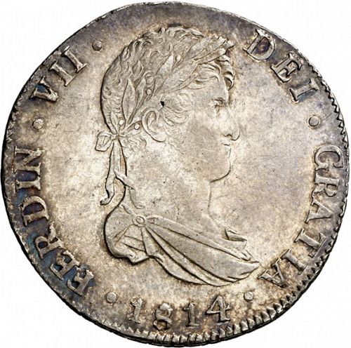 4 Reales Obverse Image minted in SPAIN in 1814M (1808-33  -  FERNANDO VII)  - The Coin Database