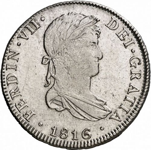 4 Reales Obverse Image minted in SPAIN in 1816JP (1808-33  -  FERNANDO VII)  - The Coin Database