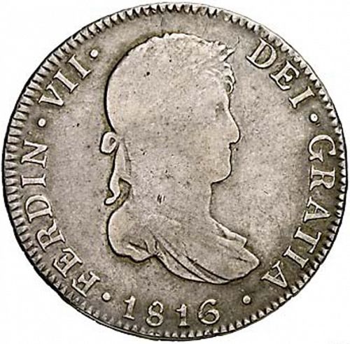 4 Reales Obverse Image minted in SPAIN in 1816PJ (1808-33  -  FERNANDO VII)  - The Coin Database