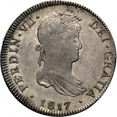 4 Reales Obverse Image minted in SPAIN in 1817JP (1808-33  -  FERNANDO VII)  - The Coin Database