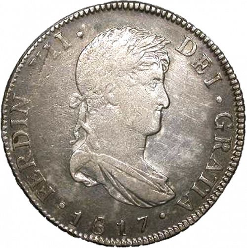 4 Reales Obverse Image minted in SPAIN in 1817M (1808-33  -  FERNANDO VII)  - The Coin Database