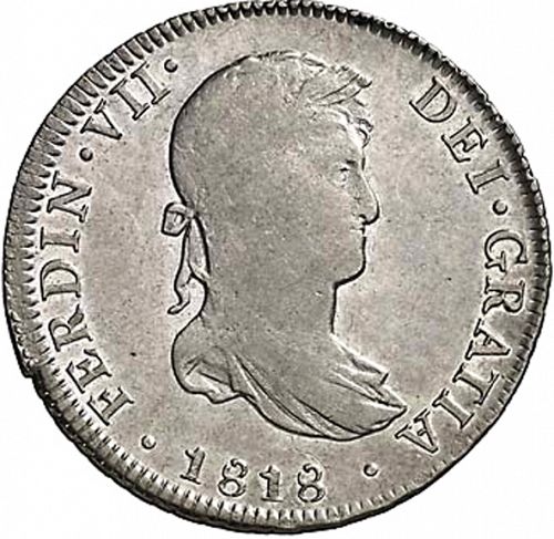 4 Reales Obverse Image minted in SPAIN in 1818JP (1808-33  -  FERNANDO VII)  - The Coin Database