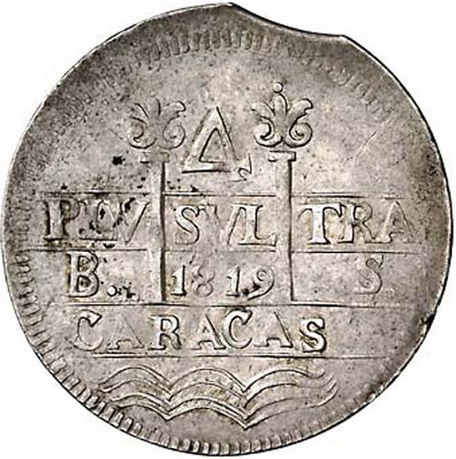 4 Reales Obverse Image minted in SPAIN in 1819BS (1810-22  -  FERNANDO VII - Independence War)  - The Coin Database