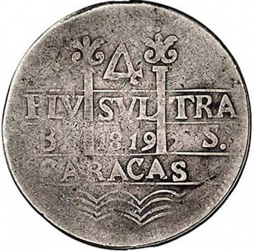 4 Reales Obverse Image minted in SPAIN in 1819BS (1810-22  -  FERNANDO VII - Independence War)  - The Coin Database