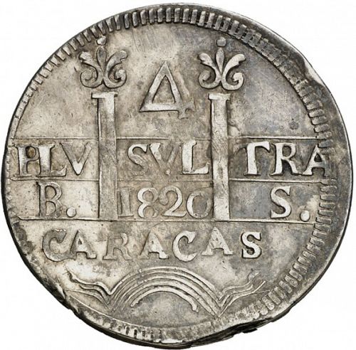 4 Reales Obverse Image minted in SPAIN in 1820BS (1810-22  -  FERNANDO VII - Independence War)  - The Coin Database
