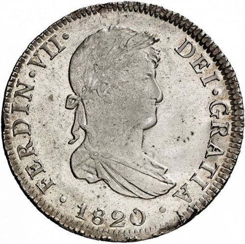 4 Reales Obverse Image minted in SPAIN in 1820JP (1808-33  -  FERNANDO VII)  - The Coin Database