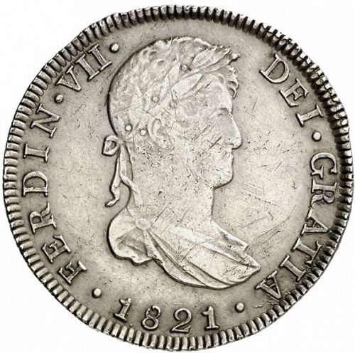 4 Reales Obverse Image minted in SPAIN in 1821JP (1808-33  -  FERNANDO VII)  - The Coin Database