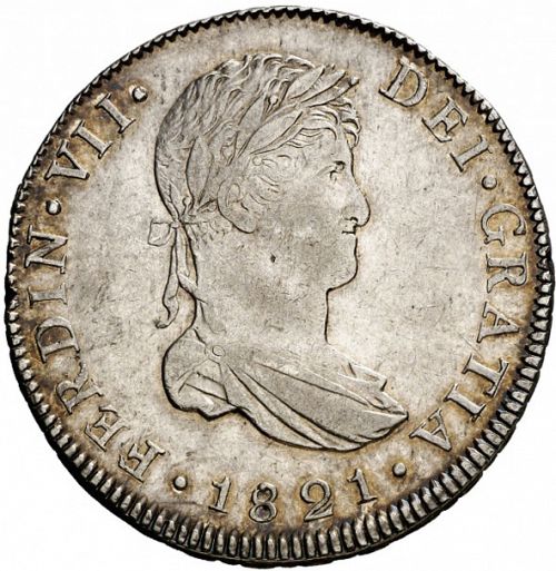 4 Reales Obverse Image minted in SPAIN in 1821M (1808-33  -  FERNANDO VII)  - The Coin Database