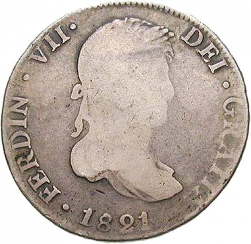 4 Reales Obverse Image minted in SPAIN in 1821PJ (1808-33  -  FERNANDO VII)  - The Coin Database