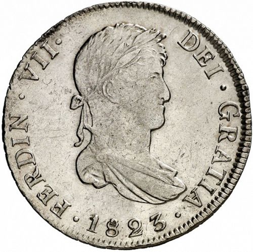 4 Reales Obverse Image minted in SPAIN in 1823PJ (1808-33  -  FERNANDO VII)  - The Coin Database