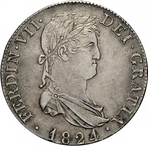 4 Reales Obverse Image minted in SPAIN in 1824AJ (1808-33  -  FERNANDO VII)  - The Coin Database