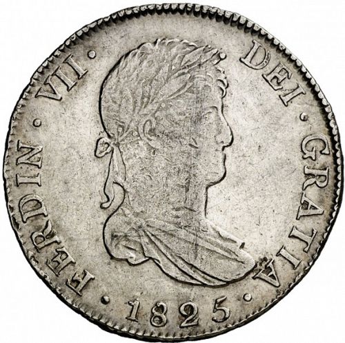 4 Reales Obverse Image minted in SPAIN in 1825PJ (1808-33  -  FERNANDO VII)  - The Coin Database
