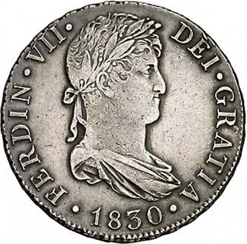 4 Reales Obverse Image minted in SPAIN in 1830JB (1808-33  -  FERNANDO VII)  - The Coin Database