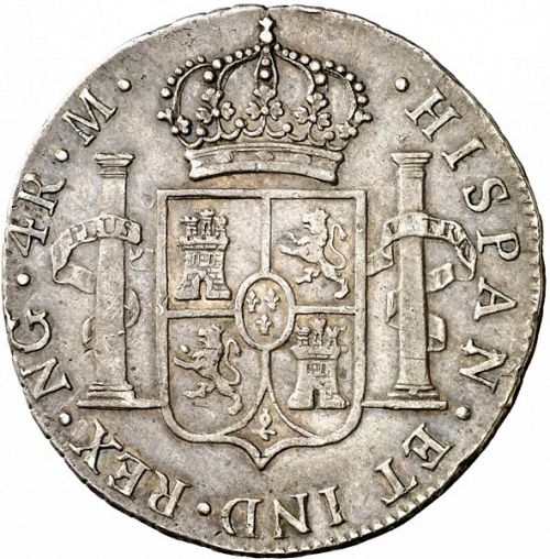 4 Reales Reverse Image minted in SPAIN in 1808M (1808-33  -  FERNANDO VII)  - The Coin Database