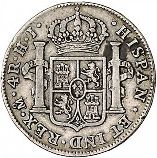 4 Reales Reverse Image minted in SPAIN in 1809HJ (1808-33  -  FERNANDO VII)  - The Coin Database