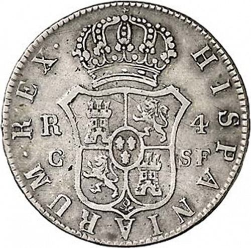 4 Reales Reverse Image minted in SPAIN in 1811SF (1808-33  -  FERNANDO VII)  - The Coin Database