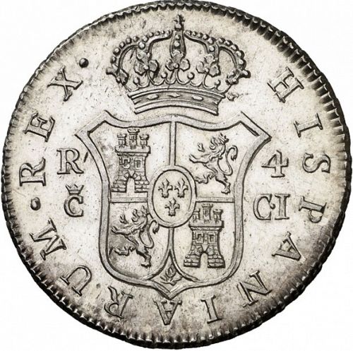 4 Reales Reverse Image minted in SPAIN in 1812CI (1808-33  -  FERNANDO VII)  - The Coin Database