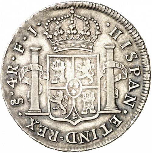 4 Reales Reverse Image minted in SPAIN in 1812FJ (1808-33  -  FERNANDO VII)  - The Coin Database