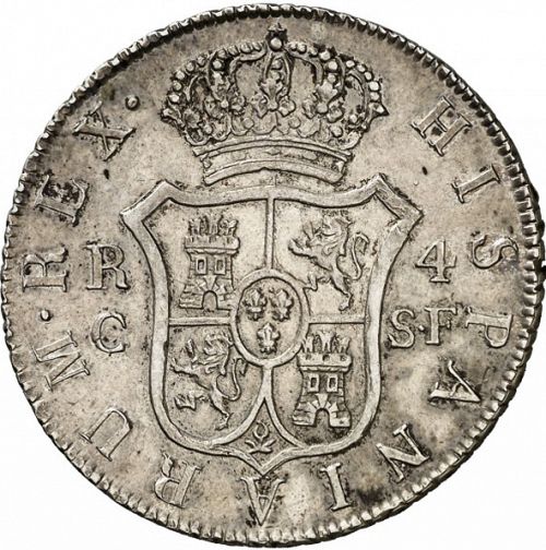 4 Reales Reverse Image minted in SPAIN in 1812SF (1808-33  -  FERNANDO VII)  - The Coin Database