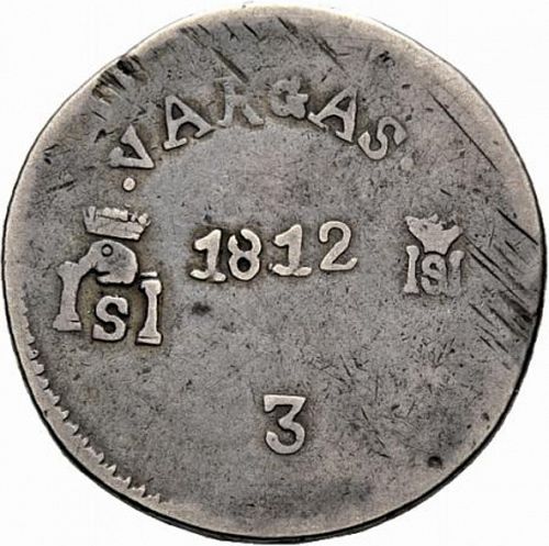 4 Reales Reverse Image minted in SPAIN in 1812 (1810-22  -  FERNANDO VII - Independence War)  - The Coin Database