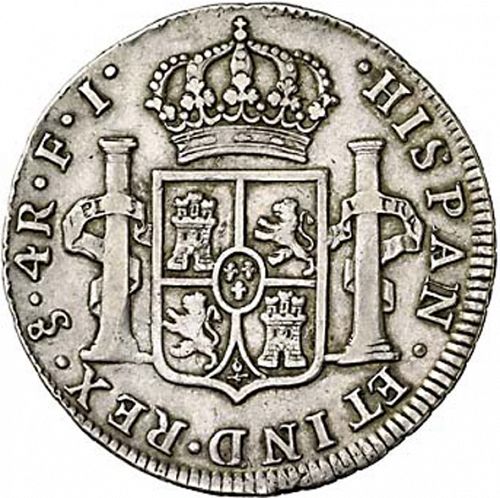 4 Reales Reverse Image minted in SPAIN in 1813FJ (1808-33  -  FERNANDO VII)  - The Coin Database