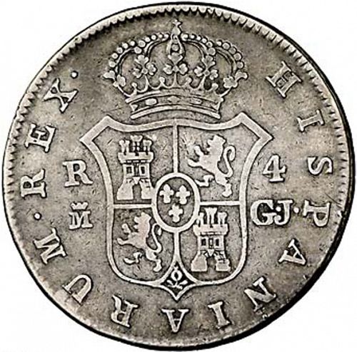 4 Reales Reverse Image minted in SPAIN in 1813GJ (1808-33  -  FERNANDO VII)  - The Coin Database