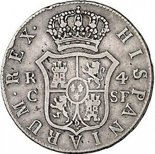 4 Reales Reverse Image minted in SPAIN in 1813SF (1808-33  -  FERNANDO VII)  - The Coin Database