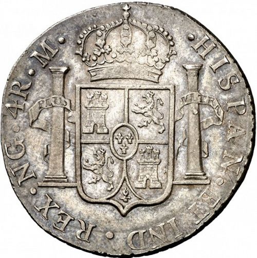 4 Reales Reverse Image minted in SPAIN in 1814M (1808-33  -  FERNANDO VII)  - The Coin Database