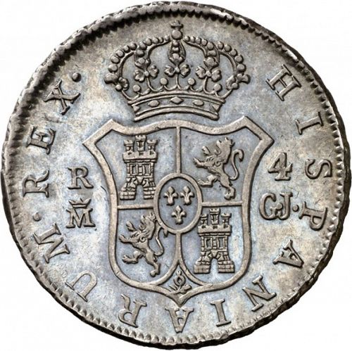 4 Reales Reverse Image minted in SPAIN in 1817GJ (1808-33  -  FERNANDO VII)  - The Coin Database