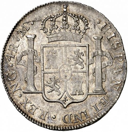 4 Reales Reverse Image minted in SPAIN in 1821M (1808-33  -  FERNANDO VII)  - The Coin Database