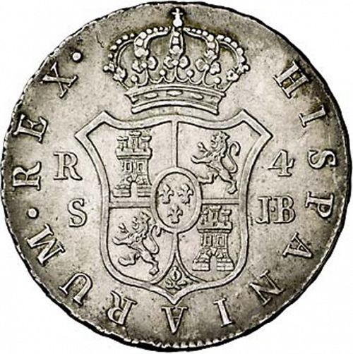 4 Reales Reverse Image minted in SPAIN in 1830JB (1808-33  -  FERNANDO VII)  - The Coin Database