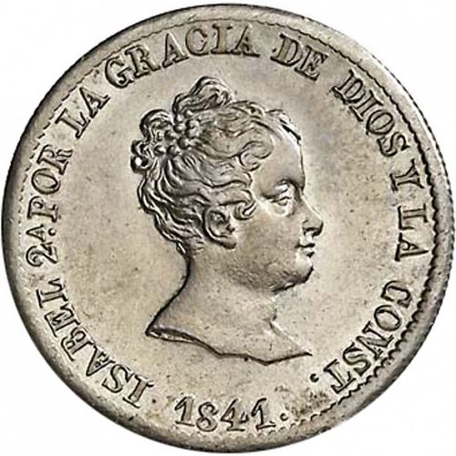 4 Reales Obverse Image minted in SPAIN in 1841PS (1833-48  -  ISABEL II)  - The Coin Database